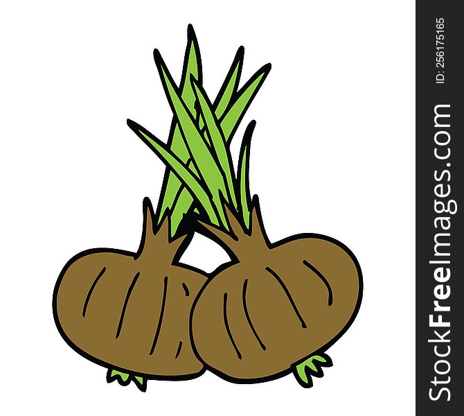 Cartoon Doodle Brown Onions