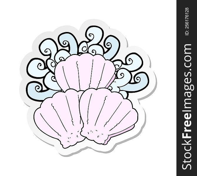 sticker of a cartoon shells