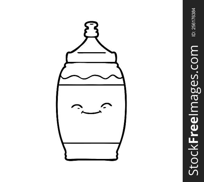 cartoon happy water bottle. cartoon happy water bottle