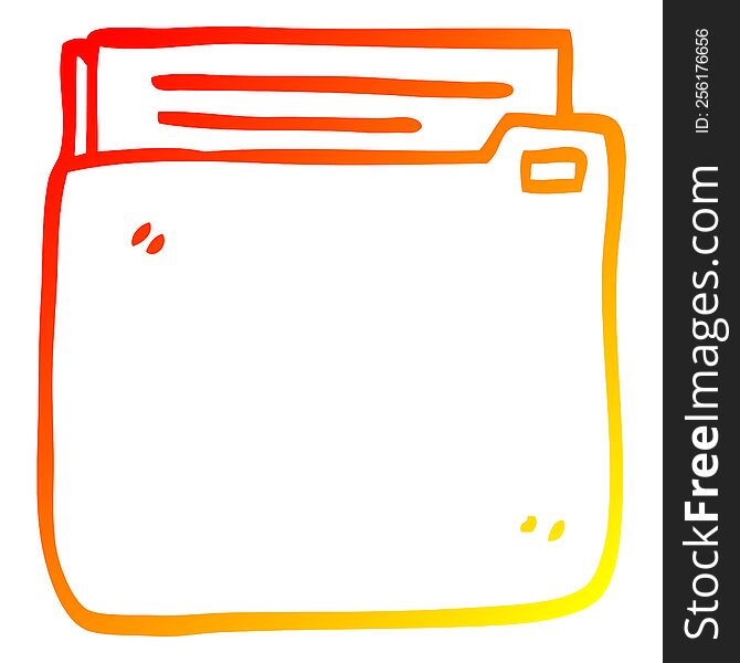 warm gradient line drawing of a cartoon business documents