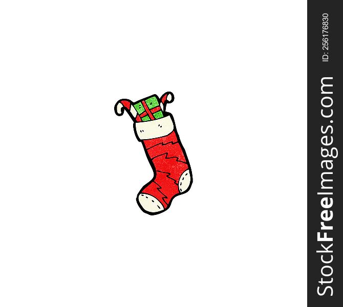 cartoon christmas stocking