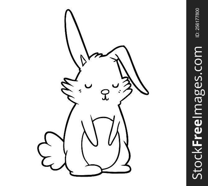 cartoon sleepy rabbit. cartoon sleepy rabbit