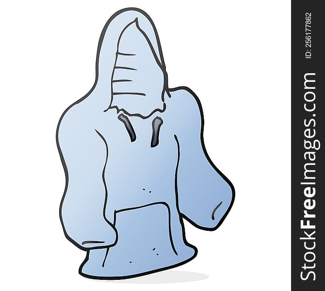 freehand drawn cartoon hooded top
