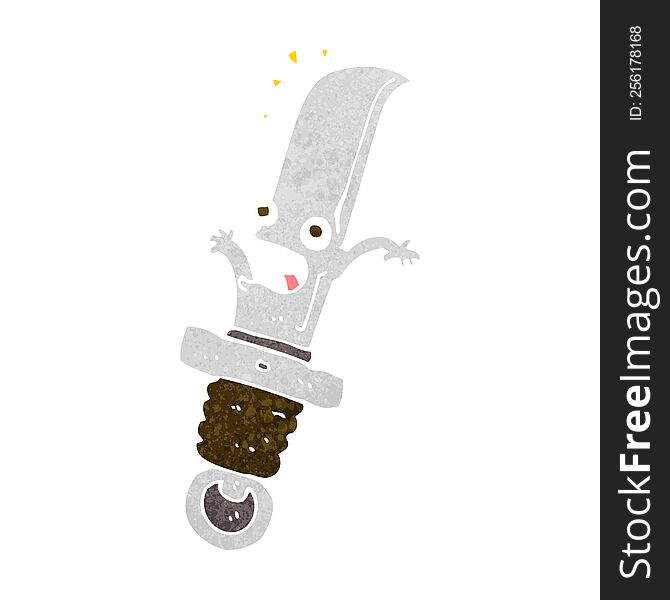 cartoon frightened knife