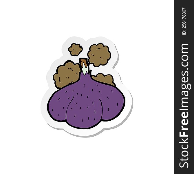 Sticker Of A Cartoon Red Onion