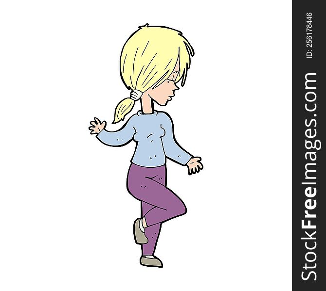 Cartoon Girl Dancing