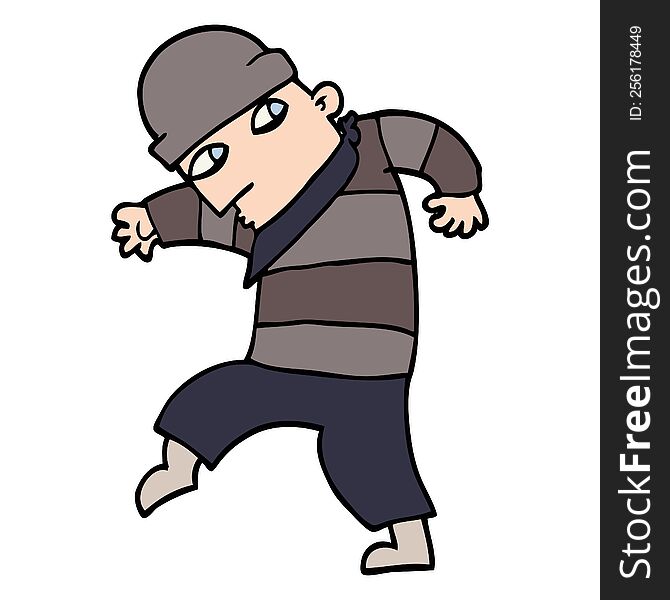 Cartoon Sneaking Thief