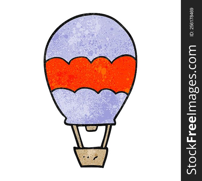 Textured Cartoon Hot Air Balloon