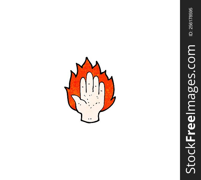 Mystic Hand Symbol Cartoon