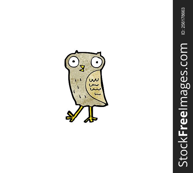 Funny Little Owl Cartoon