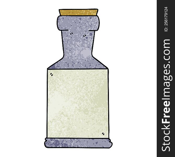 hand drawn quirky cartoon potion bottle. hand drawn quirky cartoon potion bottle