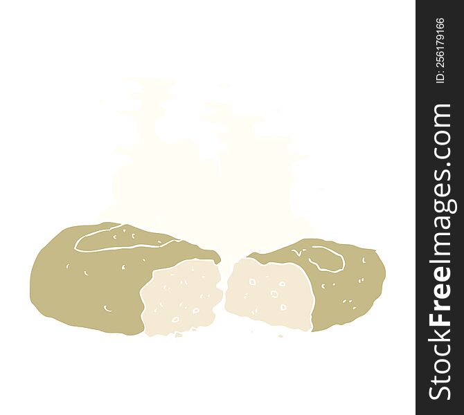 flat color illustration of bread. flat color illustration of bread