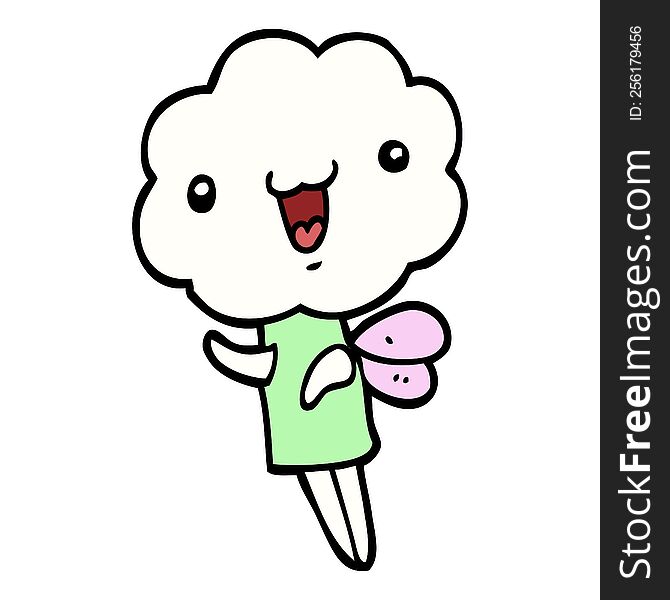 cute cartoon cloud head creature