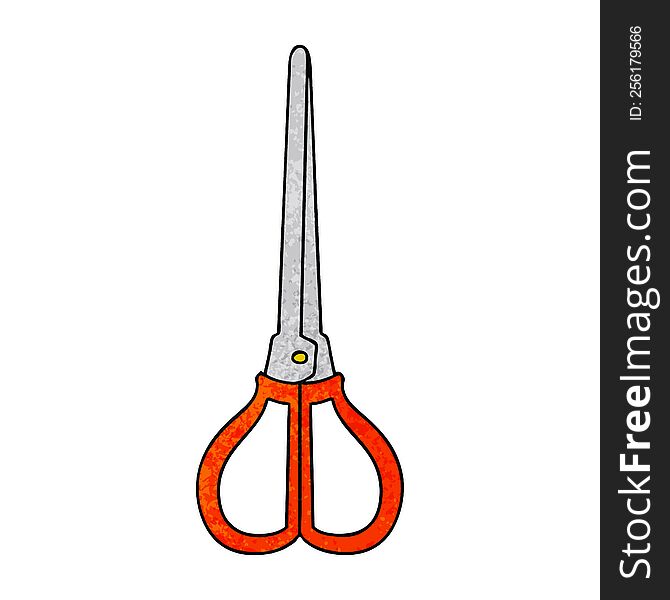 Quirky Hand Drawn Cartoon Scissors