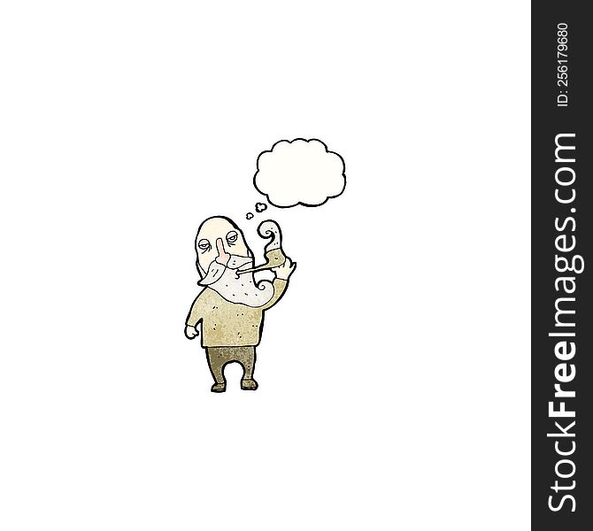 old man smoking pipe cartoon