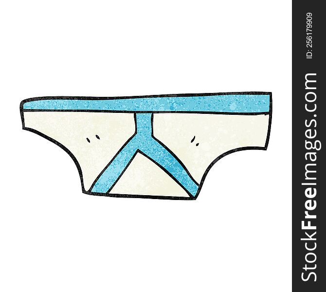 freehand textured cartoon underpants