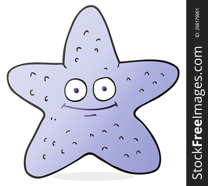 freehand drawn cartoon starfish