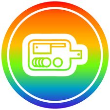 Free Chopping Board Circular In Rainbow Spectrum Stock Image - 256186931