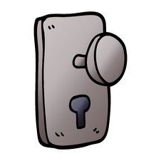 Free Cartoon Doodle Door Handle Stock Images - 256188294