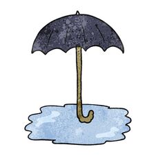 Texture Cartoon Wet Umbrella Royalty Free Stock Photo