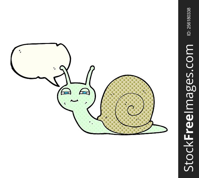 Comic Book Speech Bubble Cartoon Cute Snail