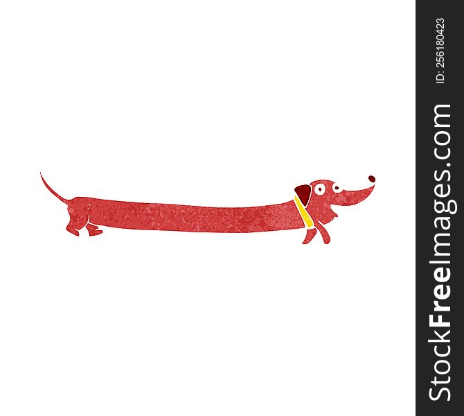 cartoon dachshund