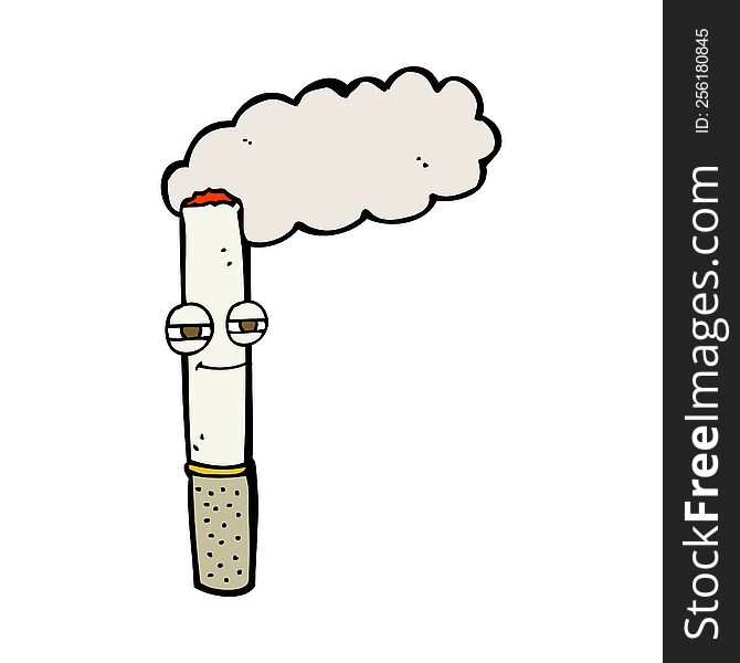 cartoon happy cigarette