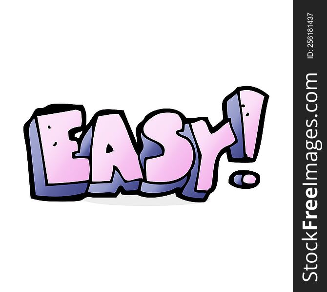 Cartoon Easy Sign