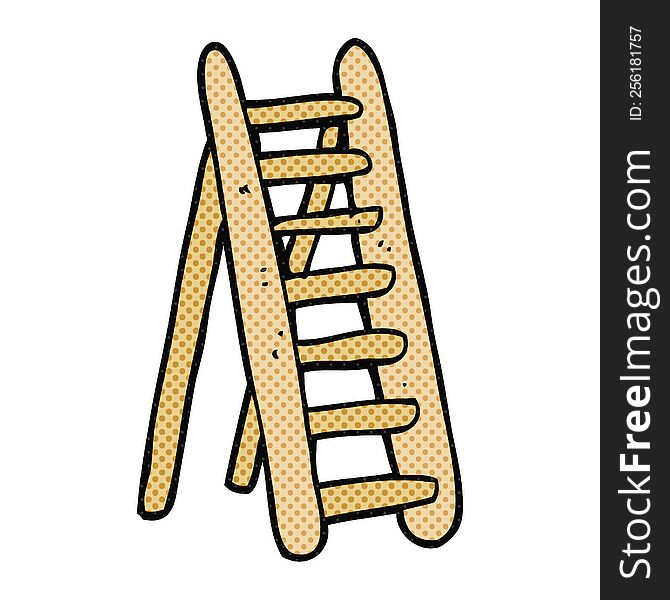 freehand drawn cartoon ladder