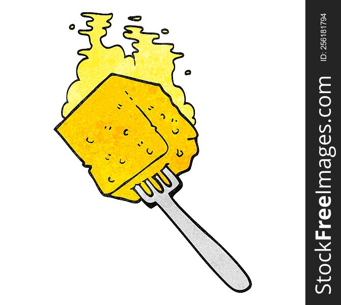 Texture Cartoon Cheese On Fork