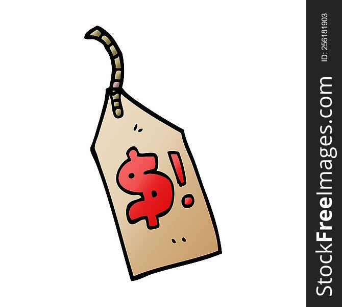 cartoon doodle price label