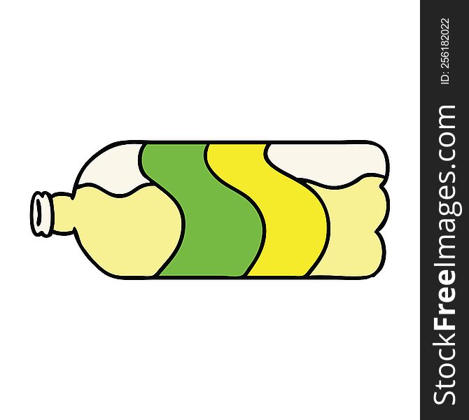 hand drawn cartoon doodle of a soda bottle