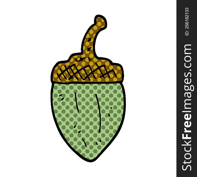 cartoon doodle acorn