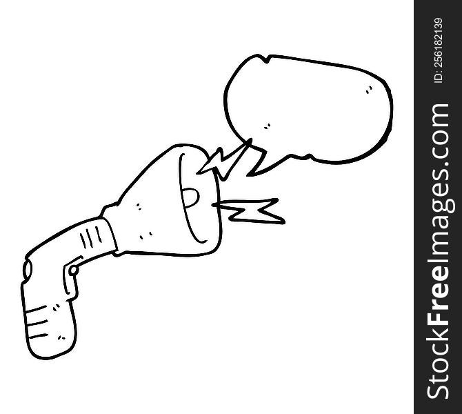 Speech Bubble Cartoon Megaphone