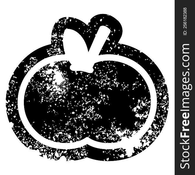 organic apple distressed icon