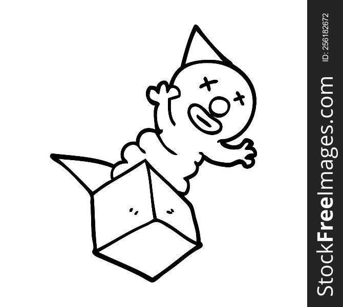 Line Drawing Cartoon Jack In The Box