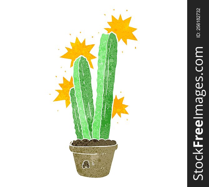 Retro Cartoon Cactus