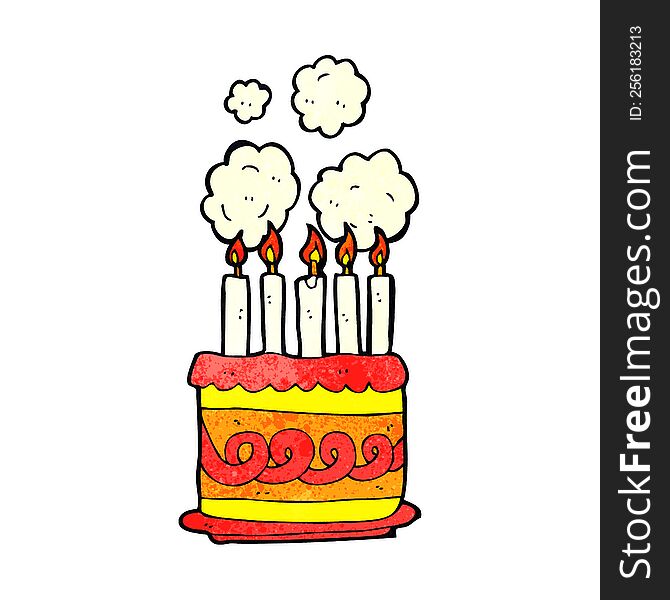cartoon birthday cake