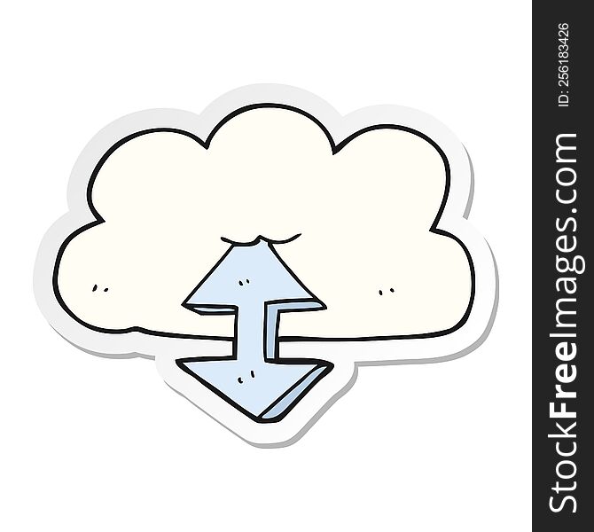 Sticker Of A Cartoon Digital Cloud