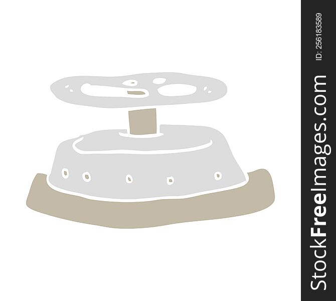 flat color illustration of sealed bunker door. flat color illustration of sealed bunker door