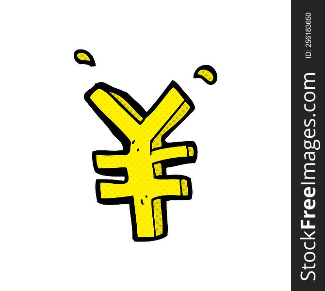 cartoon yen symbol
