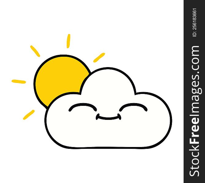 Cute Cartoon Sunshine And Cloud