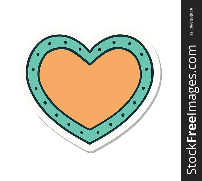 Tattoo Style Sticker Of A Heart