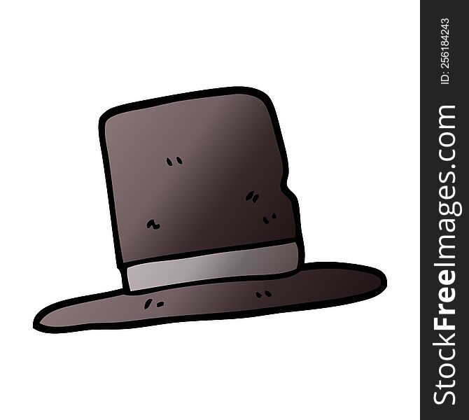 Vector Gradient Illustration Cartoon Top Hat