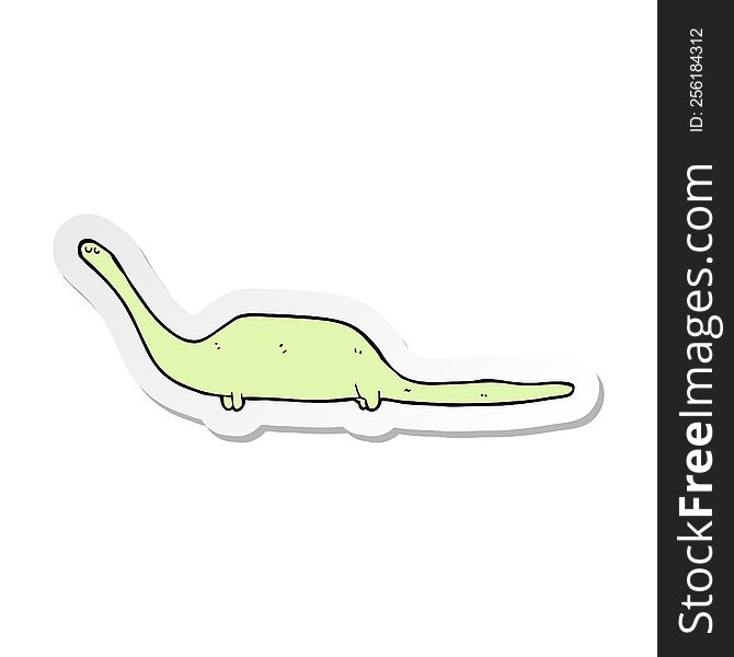 sticker of a cartoon dinosaur