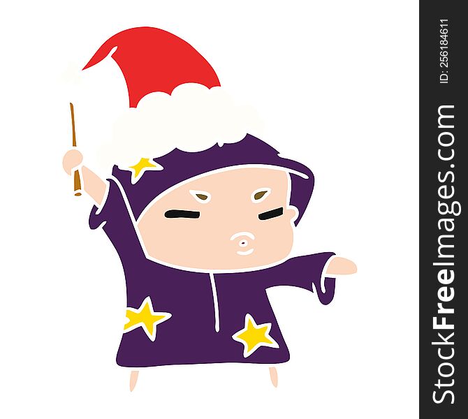 Christmas Cartoon Of Kawaii Wizard