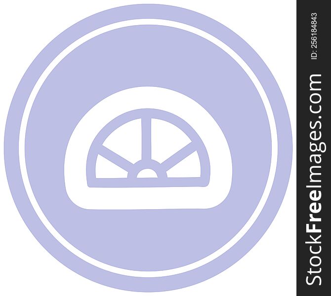 protractor math equipment circular icon symbol