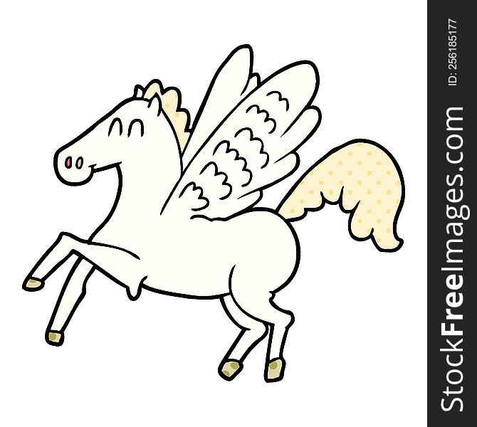 cartoon winged horse. cartoon winged horse