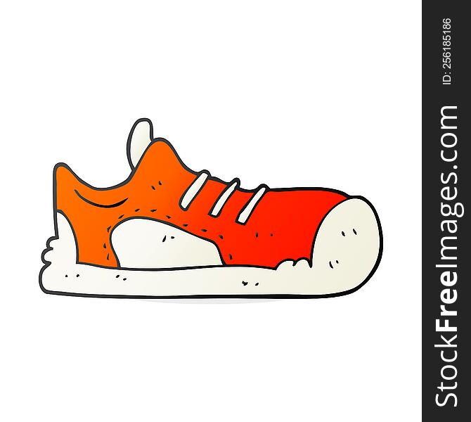 freehand drawn cartoon sneaker