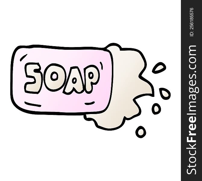 cartoon doodle bar of soap